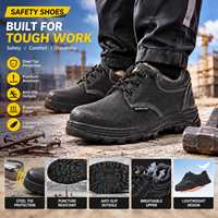 Chaussures de sécurité basses ACE en cuir véritable et maille, anti-choc, pour l'été, unisexe, pour usine, chantier et pétrole