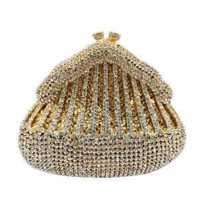 <span class=keywords><strong>Femme</strong></span> Banquet sac à main dames concepteur diamant pochette <span class=keywords><strong>portefeuille</strong></span> femmes sac à bandoulière <span class=keywords><strong>doré</strong></span> cristal boîte sac de soirée - Product Image 1