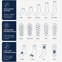 Chaussettes de yoga et de pilates douces, antidérapantes, confortables, extensibles, pour l'entraînement en salle de sport, chaussettes de sport personnalisées