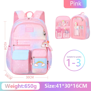 Nueva mochila para estudiantes <span class=keywords><strong>de</strong></span> secundaria y secundaria, mochila impermeable reductora <span class=keywords><strong>de</strong></span> peso <span class=keywords><strong>de</strong></span> gran capacidad para niñas <span class=keywords><strong>de</strong></span> escuela <span class=keywords><strong>primaria</strong></span> - Product Image 2