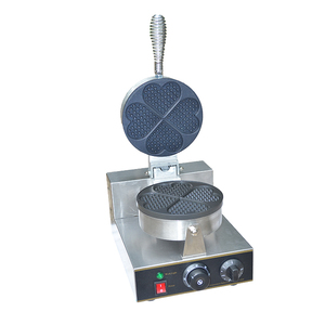 <span class=keywords><strong>4</strong></span> en forme de coeur Gaufrier Électrique À Tête Unique Four À Gaufres Commerciale Scones Muffin Four Crêpière - Product Image 1