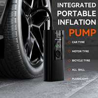 Modern Portable Car Tire Inflator-Handheld Emergency Air Compressor Pump 4000mAh Battery for Car Household Use Digital Gauge LED