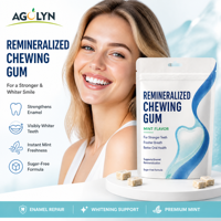 Vente en gros OEM de chewing-gum reminéralisant sans sucre à base d'xylitol pour renforcer les dents