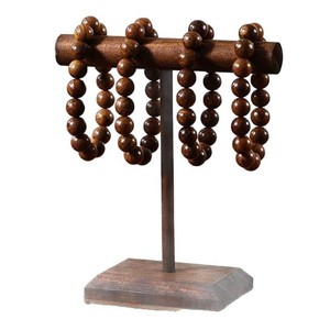 Wooden Bracelet Necklace Display Rack Double Layer Desktop Jewelry Organizer Storage <b>Stand</b> For Accessories Showcasing - Product Image 5