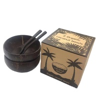 Bols à smoothie et à salade en coquille de noix de coco classiques, écologiques et de haute qualité, décoration de cuisine en noix de coco naturelle pour cadeaux végétaliens, tasse en bois