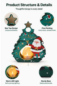 Caja de Regalo Navideña en Forma de Árbol Verde, Cartón Resistente, Ventana Transparente, Colores y Diseños Personalizados para Regalos de Navidad - Product Image 2