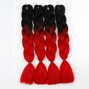 Ombre编织头发100g 24英寸合成巨型编织头发钩针编织头发延伸 - Product Image 2