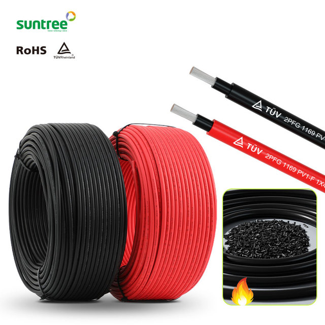 TUV Certified Solar Module Line Low Smoke Halogen-free Irradiation Crosslinked Polyolefin Photovoltaic Cable