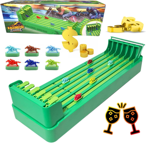 Party Entertainment Gamens Mini tableau portable à piles 6 jeux de table de course de chevaux pour les amis de la famille - Product Image 1