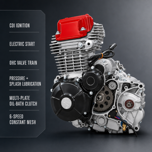 Rangkaian Mesin Motor 300cc Berpendingin Udara 4 Tak CDI Vertikal Big Head untuk Modifikasi Balap Off Road - Product Image 5