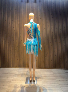 Vestido de Fiesta Ajustado de Manga Larga con un Hombro Descubierto para Mujer, con Pedrería de Alta Gama, Tela de Poliéster, Estilo Urbano de Invierno - Product Image 2