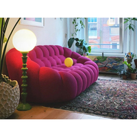Sofás de burbujas de lujo nórdicos modernos de fantasía, sala de estar sofá para, muebles de 1-3 plazas, sofá de burbujas amarillo de tela personalizada