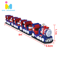 AMA Amusement Kids Indoor Miniature Train Outdoor Kiddie Amusement Ride Electric Trackless Train Ride for Sale