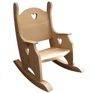 Fauteuil à bascule en bois durable pour enfants, idéal pour l'école, la maternelle, la chambre et la ferme - Product Image 1
