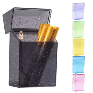 プラスチック製アクリル透明シガレットケース防水20個入りオープン収納ボックス - Product Image 2