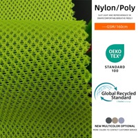 Tissu en filet 100 % polyester respirant et léger jaune fluorescent pour robes de soirée et robes à paillettes, tissu en tulle, tissu en dentelle