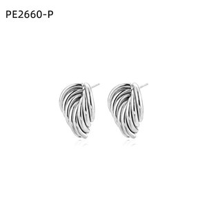 Amy Amy Fashion <b>Stud</b> Earrings <b>Silver</b> Plated Geometric Design For Women Trendy Jewelry Gift PE2660 - Product Image 1