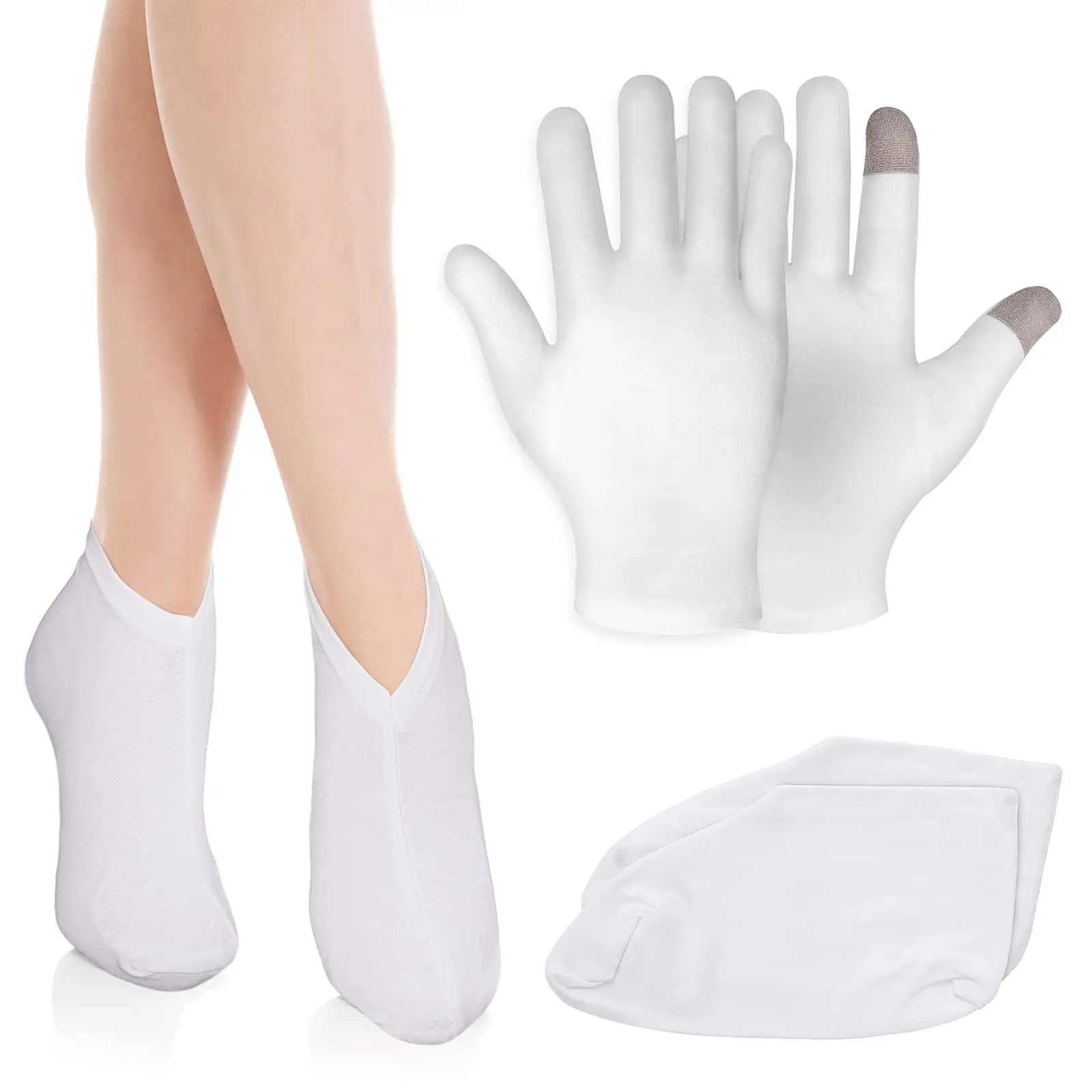 Gel Moisture Chaussettes Spa Chaussettes Et Écran Tactile Bedtime Heal Eczéma Sleeping Lotion Hand Spa Treatment Gloves