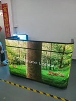 Comptoir de réception et de caisse de l'entreprise GS Exhibition, écran LED numérique couleur pleine, haute luminosité, sur mesure, pour intérieur