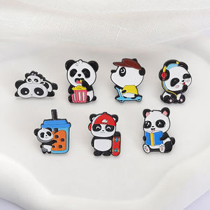 Lindo feliz Panda esmalte Pin lectura monopatín escuchar música dibujos animados Animal broches solapa insignia joyerí<span class=keywords><strong>a</strong></span> regalos para amigos - Product Image 3