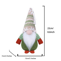 Décoration de Noël, figurine d'elfe sans visage, style européen et américain, en peluche courte verte, 31cm-50cm, ornement festif Rudolph