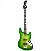 Eastern Music Hardluck Kings Ultra Rare 18pcs Lemon Lime Stain Burst 4 String J Bass Electric Bass Guitar With Hard Case