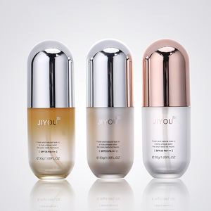 透明フロスト加工 コスメ ピルカプセル型 30ml 1oz 細かいミストスプレーボトル PETGプラスチック ローションポンプ容器 - Product Image 1