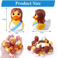 12 pièces canards en caoutchouc sur le thème de jésus Design Original baptême fête religieuse faveurs panier de pâques Stuffer cache-cache jouets de bain pour