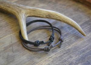 Inspire Trang Sức Dây Da Vòng Đeo Tay Có Thể Điều Chỉnh Trượt Knot <span class=keywords><strong>Surfer</strong></span> Wristband Handmade Thiết Kế Mới Unisex Quà Tặng - Product Image 4