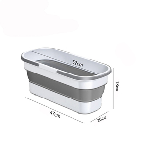 <span class=keywords><strong>Seau</strong></span> à serpillière pliable en plastique imperméable de grande capacité pour l'extérieur avec poignée - Product Image 6