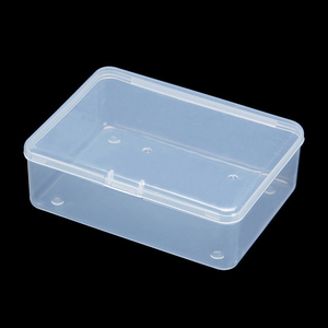 Farmer Mani 2 Pcs Lightweight Modern Small Plastic <strong>Rectangular</strong> <strong>Clear</strong> Storage <strong>Containers</strong> Box Lid for Collecting Items Game Pieces - Product Image 5