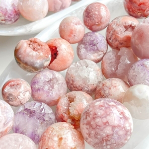 Vendita diretta della fabbrica sfere di ametista <span class=keywords><strong>rosa</strong></span> lucido di <span class=keywords><strong>cristallo</strong></span> per il Feng Shui decorazione tema mascotte - Product Image 1