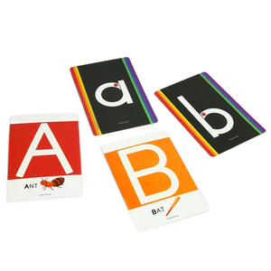 Tarjetas cognitivas de educación temprana para niños personalizables Tarjetas flash de aprendizaje fonético alfabético de papel emitidas por fábrica - Product Image 3
