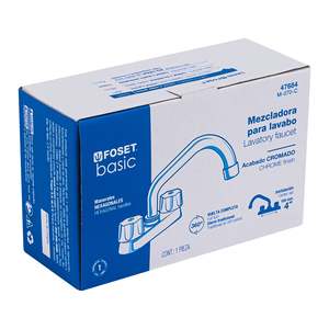 M-070-C Foset 4 'in ottone miscelatore rubinetto doppio manico spazzolato singolo foro cartuccia di compressione tubolare per scuole ospedali - Product Image 1