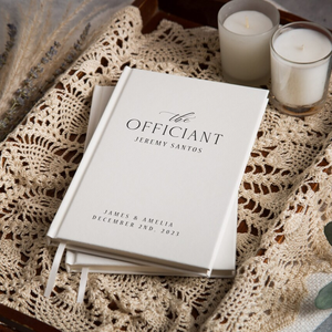 Diario Personalizado con Forro de Lino para Oficiante, Cuaderno de Lujo con Tapa Dura Personalizado para Discursos, Sermones, Brindis, Día de la Boda, Regalo para Pastor o Anfitrión - Product Image 3