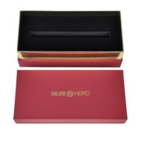 Boîte à stylo en papier rigide rouge en gros avec doublure intérieure en velours noir, finition artisanale de qualité supérieure, logo personnalisé, étui de rangement pour un seul stylo, idéal comme cadeau