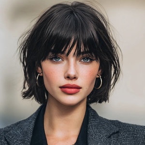 Nouvelle Perruque à Petite Dentelle Noire Souple Naturelle Coupe Carrée Courte et Droite, Micro Volume Naturel, Sans <span class=keywords><strong>Frange</strong></span>.SM1684 - Product Image 4