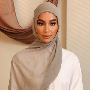 Eté Floral Modesty Color Blocking Imprimé Modal Hijab Écharpe Long Doux Tissé Châle Musulman Femmes Usage Quotidien Châle Traditionnel - Product Image 1