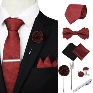 <span class=keywords><strong>Cravate</strong></span> Formelle de Marque Célèbre 8 Pièces pour Hommes, Ensemble Cadeau Mode avec Nœud Papillon et <span class=keywords><strong>Cravate</strong></span> - Product Image 2