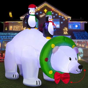 <span class=keywords><strong>Château</strong></span> gonflable de Noël en gros pour les fêtes, décoration de Noël, décoration de Noël pour la cour, la pelouse, la nuit de Noël, gonflable de Noël - Product Image 3