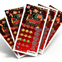 Boletos de Lotería Desgarrables de Alta Calidad con Temática del Black Friday, Impresión de Logotipo Personalizado, 5 Ventanas