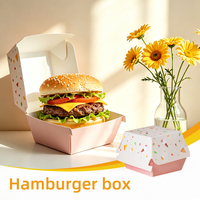 Scatole per Alimenti in Cartone Usa e Getta di Alta Qualità, Design Personalizzato a Conchiglia per Hamburger e Cibo da Asporto