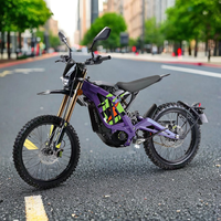 Nouvelle Arrivée 2026 Light Bee 2 violet, cadre en aluminium, 72 Volts 35 Ampères, moteur brushless 10 kW, moto tout-terrain pour adulte, stock local