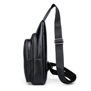 Sac à bandoulière motif <span class=keywords><strong>Crocodile</strong></span> <span class=keywords><strong>noir</strong></span> pour hommes, sac carré simple en PU - Product Image 3