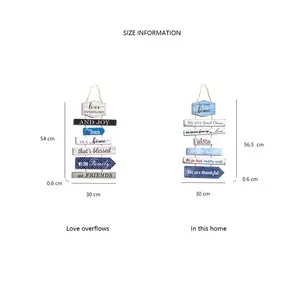 このホームレターリストの愛農家の暖かい引用プラーク素朴なヨーロッパの壁の芸術の装飾木製の吊り下げ看板DIY7個