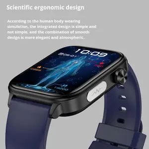 Montre intelligente en alliage d'aluminium avec surveillance, télécommande photo, glycémie, oxygène sanguin ETS570 - Product Image 3