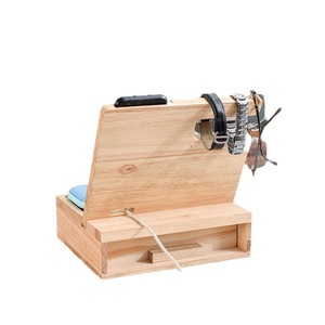 Wooden phone stand <b>desktop</b> <b>shelf</b> with drawers, simple design, <b>desktop</b> bedroom bedside <b>shelf</b> - Product Image 3
