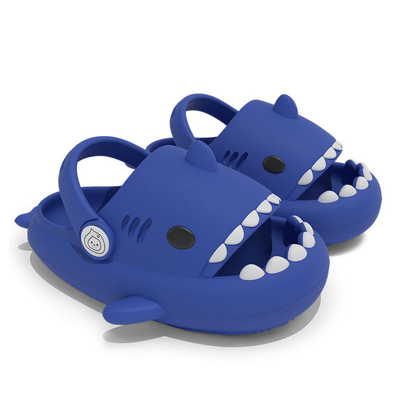Shark Cartoon-Design Anti-Collision Outdoor Sandals for Boys and