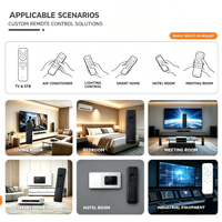 Control Remoto IR OEM ODM RCT030 de 30 Teclas con Botones de Silicona, Compatible con Android Box, Logotipo Personalizado, Función Personalizada Disponible