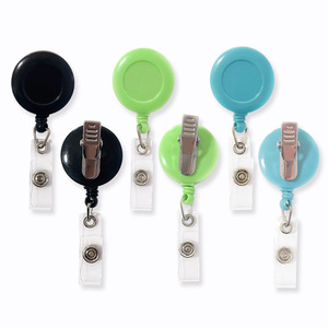 Portacredenciales Retráctil de Plástico Heada, 32 mm de Diámetro, 600 mm de Longitud Extensible, Capacidad de Carga de 0.1 kg, Clip Tipo Cocodrilo para Tarjetas de Identificación, Logotipo Personalizado - Product Image 1